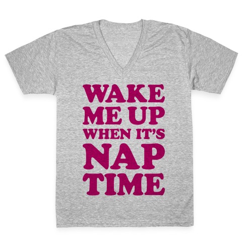 Sleep Nap Quotes V Neck Tee Shirts Activate Apparel