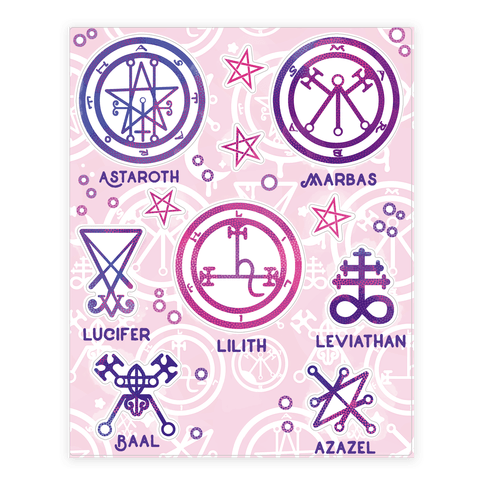 HUMAN - Pastel Goth Demon Sigil Sticker Sheet - Accessories | Sticker