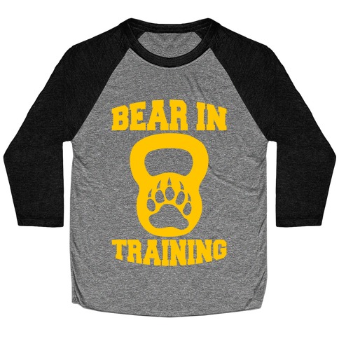 Bear In Training Baseball Tee