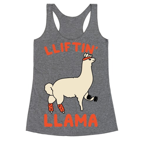 Lifting Llama Racerback Tank Top