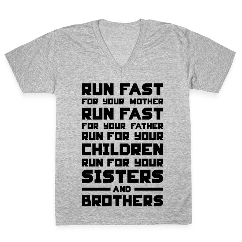 Run Fast V-Neck Tee Shirt