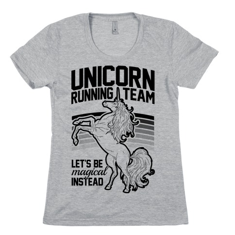 Unicorn Running Team Womens T-Shirt