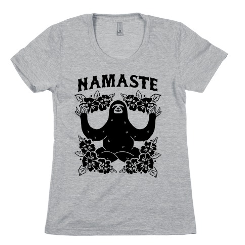 Namaste Sloth Womens T-Shirt