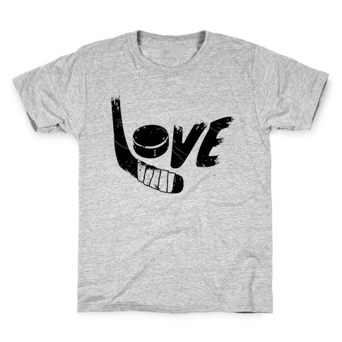 Love Hockey (Distressed) Kids T-Shirt
