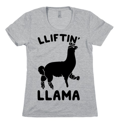 Lifting Llama Womens T-Shirt