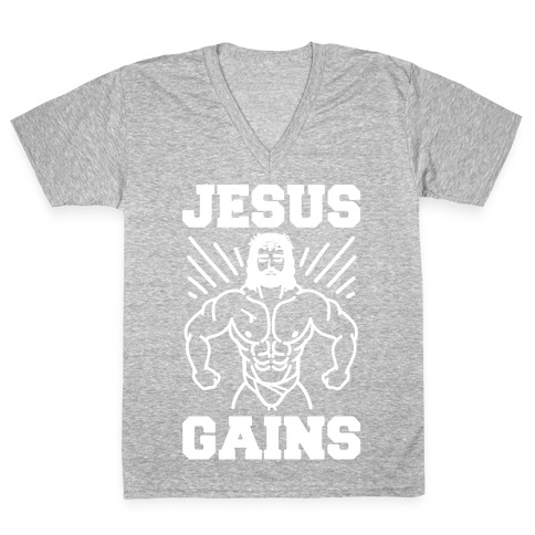 Jesus Gains V-Neck Tee Shirt