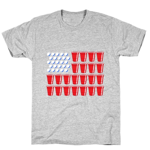 beer pong flag shirt