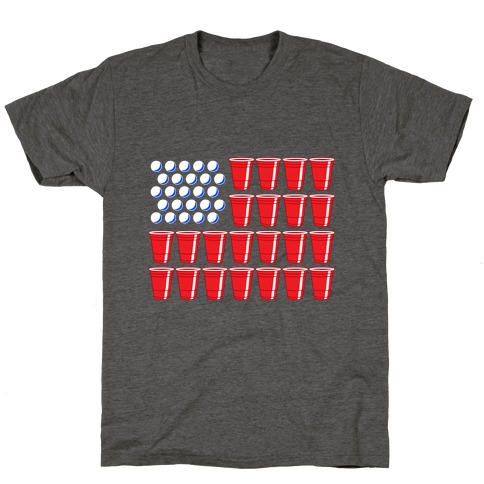 beer pong flag shirt