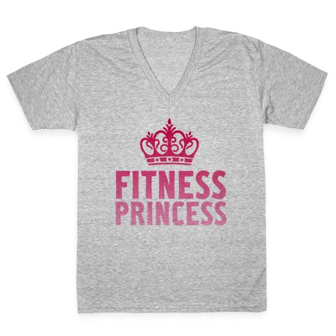 Fitness Princess V-Neck Tee Shirt