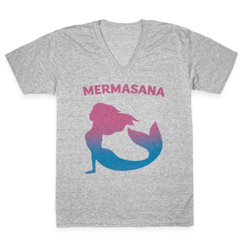 Mermasana Parody V-Neck Tee Shirt