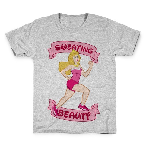 Sweating Beauty (Pink) Kids T-Shirt