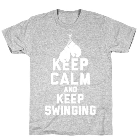 Keep Calm and Keep Swinging (White Ink) T-Shirt