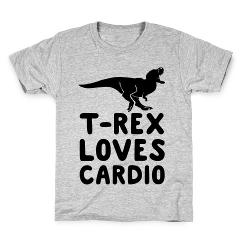 T-Rex Loves Cardio Kids T-Shirt
