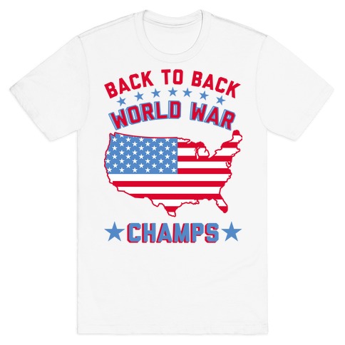 america back to back world war champs t shirt