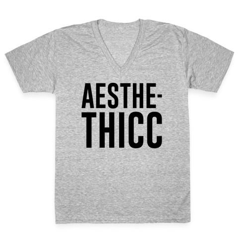 Aesthethicc Parody V-Neck Tee Shirt