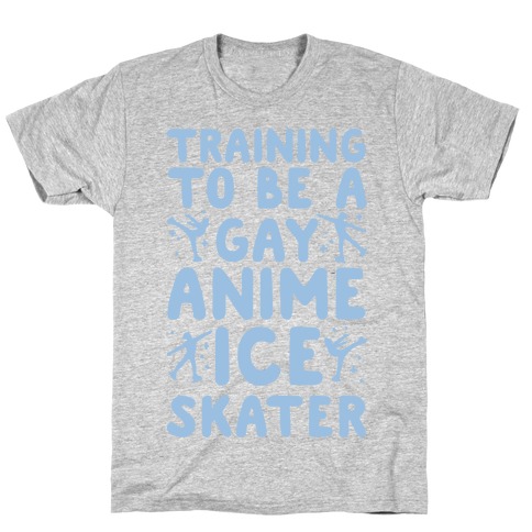 Training To Be A Gay Anime Ice Skater White Print T-Shirt