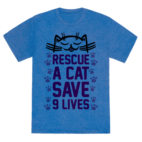 HUMAN - Rescue A Cat Save Nine Lives - Clothing | Tee