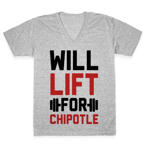 Will Lift For Chipotle V-Neck Tee Shirt
