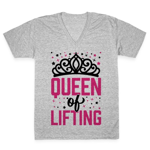 Queen Of Lifting V-Neck Tee Shirt