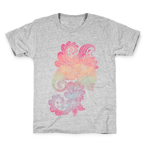 Rainbow Lotus Henna Inspiration Kids T-Shirt