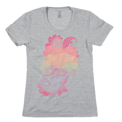 Rainbow Lotus Henna Inspiration Womens T-Shirt