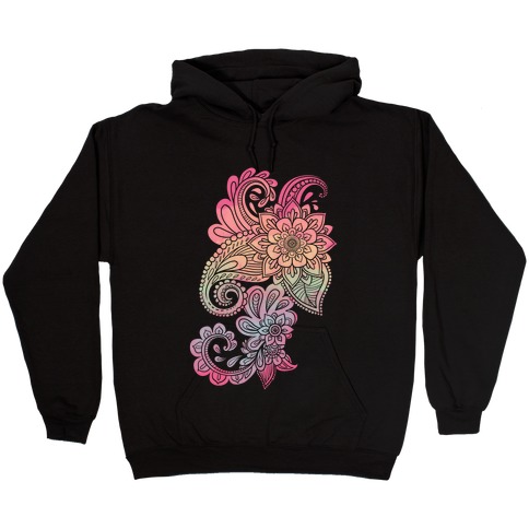 Rainbow Lotus Henna Inspiration Hooded Sweatshirt