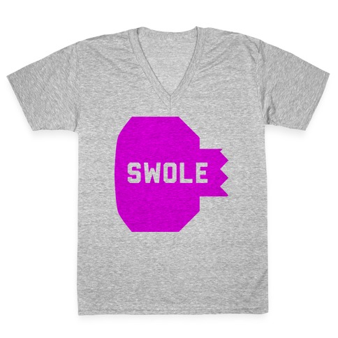 Pink Swole Mates (Swole) V-Neck Tee Shirt