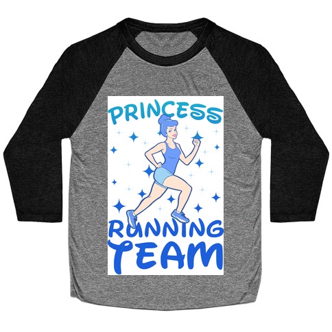 Princess Running Team (Blue) Baseball Tee