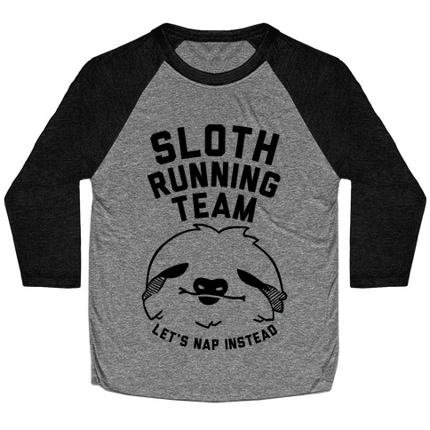 Sloth Running Team Baseball Tee