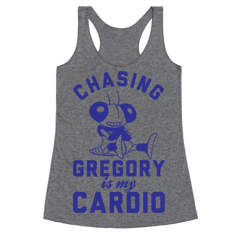 Chasing Gregory Is My Cardio Racerback Tank Top
