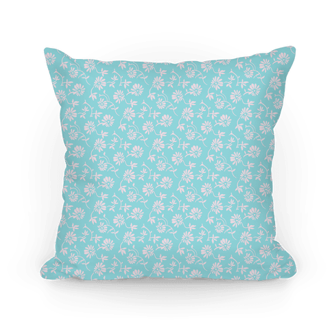 HUMAN - Pretty Little White and Blue Flowers Pattern - Homedecor | Pillow