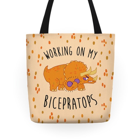 Working on My Bicepratops Tote