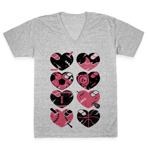 Sport Hearts V-Neck Tee Shirt