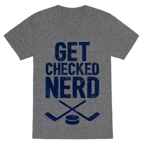 Get Checked Nerd V-Neck Tee Shirt