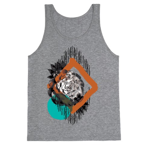 Succulent Abstract Collage Tank Top
