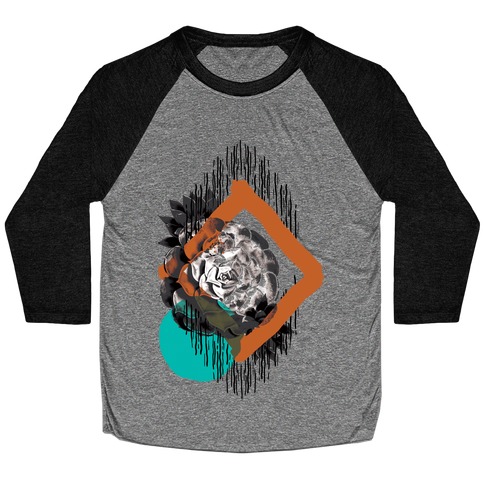 Succulent Abstract Collage Baseball Tee