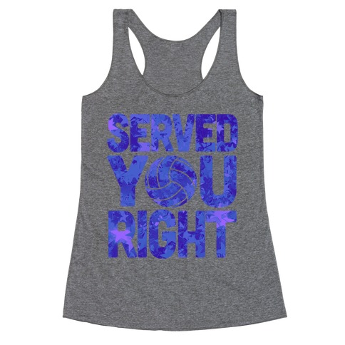 Served You Right (Blue) Racerback Tank Top