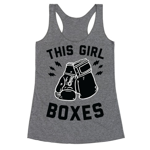 This Girl Boxes Racerback Tank Top