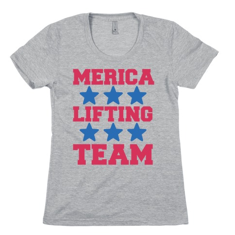 Merica Lifting Team Womens T-Shirt