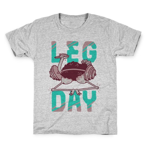 Leg Day Ostrich Kids T-Shirt