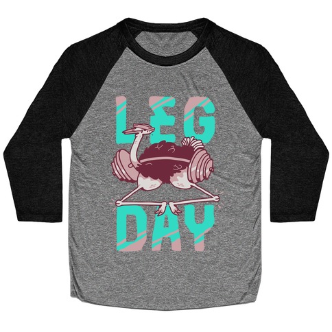 Leg Day Ostrich Baseball Tee