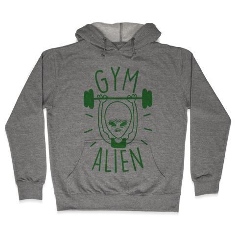 Gym Alien Lifting Hooded Sweatshirt