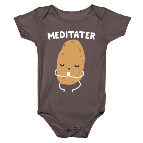 Meditater Meditating Potato Baby One-Piece