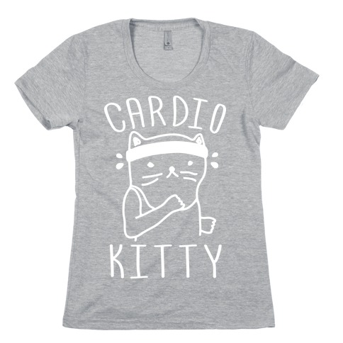 Cardio Kitty Womens T-Shirt