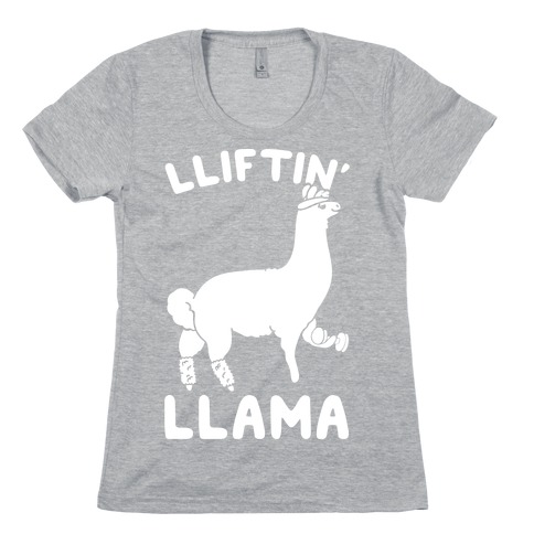 Lifting Llama Womens T-Shirt