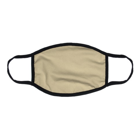 Taupe Face Mask Cover Flat Face Mask