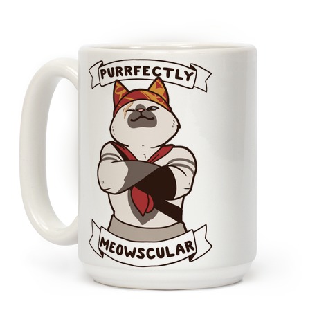 Purrfectly Meowscular Coffee Mug