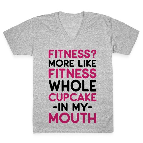 Fitness More like Fitness Whole Cupcake V-Neck Tee Shirt