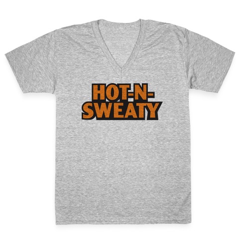 Hot-N-Sweaty Parody V-Neck Tee Shirt