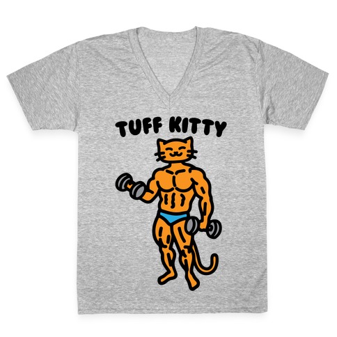 Tuff Kitty V-Neck Tee Shirt